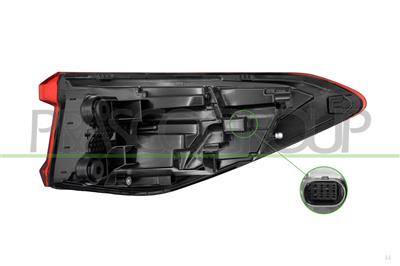 RUECKLEUCHTE LINKS-AUSSEN-MIT FASSUNG-LED-VARROC TYP