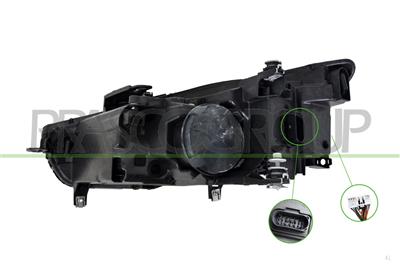 PROIETTORE DESTRO-ELETTRICO-CON MOTORE-SENZA CENTRALINA-FULL LED-VERSIONE VALEO