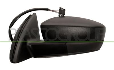 DOOR MIRROR LEFT-ELECTRIC-BLACK-HEATED-CONVEX-CHROME