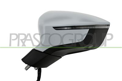 RETROVISORE SINISTRO-ELETTRICO-CON PRIMER-TERMICO-CHIUDIBILE-CON FANALE-CON LUCE CORTESIA-CONVESSO-9 PINS