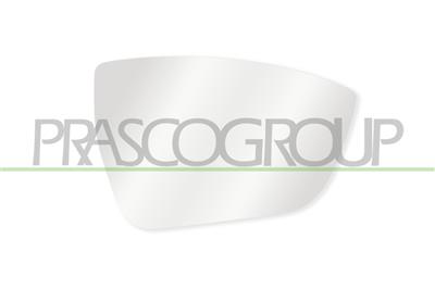MIRROR GLASS BASE RIGHT-HEATED-CONVEX