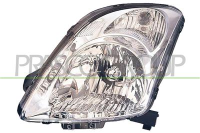 HEADLAMP LEFT H4 ELECTRIC-WITHOUT MOTOR-CHROME