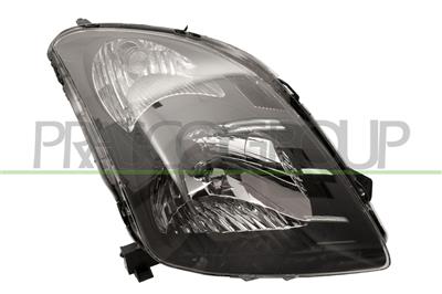 HEADLAMP RIGHT H4 ELECTRIC-WITHOUT MOTOR-BLACK