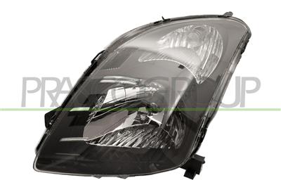 HEADLAMP LEFT H4 MANUAL-WITHOUT MOTOR-BLACK