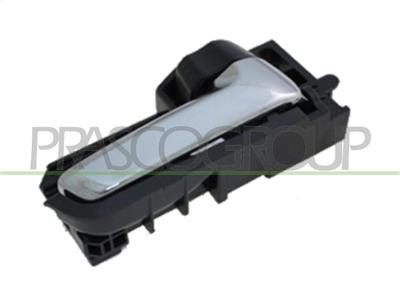 FRONT/REAR DOOR HANDLE RIGHT-INNER-WITH CHROME LEVER-BLACK CLOSE BUTTON-BLACK HOUSING
