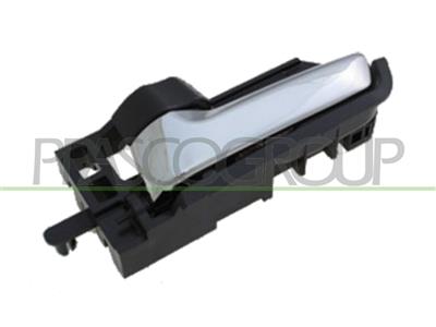 FRONT/REAR DOOR HANDLE LEFT-INNER-WITH CHROME LEVER-BLACK CLOSE BUTTON-BLACK HOUSING