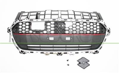 RADIATOR GRILLE BLACK-WITH RED MOLDINGS-WITH CHROME FRAME MOD. BOOSTERJET