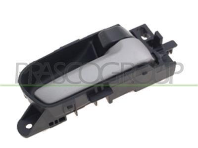 MANECILLA INTERIOR DELANTERA/TRASERA DERECHA-CON PALANCA PLATA-BOTON CIERRE NEGRO-ESCUDO NEGRO