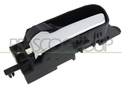 FRONT/REAR DOOR HANDLE LEFT-INNER-WITH CHROME LEVER-BLACK CLOSE BUTTON-BLACK HOUSING