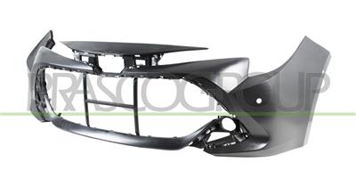 FRONT BUMPER-BLACK-SMOOTH FINISH TO BE PRIMED-WITH PDC AND PARK ASSIST-WITH HEADLAMP WASHER CUTTING MARKS HOLE