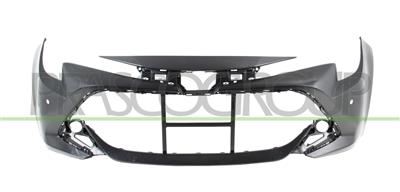 FRONT BUMPER-BLACK-SMOOTH FINISH TO BE PRIMED-WITH PDC AND PARK ASSIST-WITH HEADLAMP WASHER CUTTING MARKS HOLE