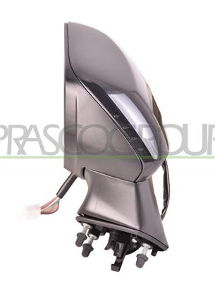 DOOR MIRROR LEFT-ELECTRIC-PRIMED-FOLDABLE-WITH LAMP-CONVEX-7 PINS
