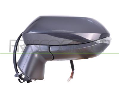 DOOR MIRROR LEFT-ELECTRIC-PRIMED-HEATED-FOLDABLE-WITH LAMP-WITH MEMORY-CONVEX-11 PINS
