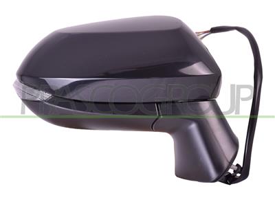 RETROVISORE DESTRO-ELETTRICO-NERO-TERMICO-CON FANALE-CONVESSO-6 PINS