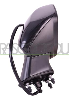 RETROVISORE DESTRO-ELETTRICO-NERO-TERMICO-CON FANALE-CONVESSO-6 PINS