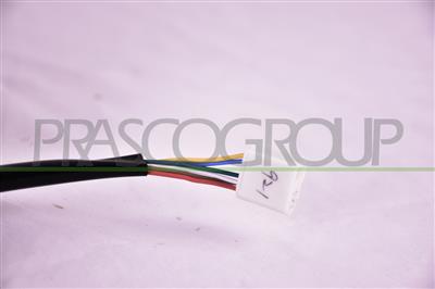 DOOR MIRROR LEFT-ELECTRIC-BLACK-HEATED-WITH LAMP-CONVEX-CHROME-6 PINS