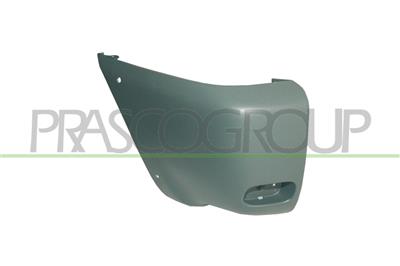 REAR BUMPER END CUP LEFT-DARK GRAY-WITH REFLEX HOLE-WITH WING EXTENSION HOLES MOD. 5 DOOR
