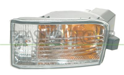 FRONT BUMPER LAMP LEFT-CLEAR-WITH BULB HOLDER-WITH FOG LAMP HOLE-SAE HOMOLOGATION