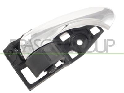 FRONT/REAR DOOR HANDLE RIGHT-INNER-WITH CHROME LEVER-BLACK CLOSE BUTTON-BLACK HOUSING