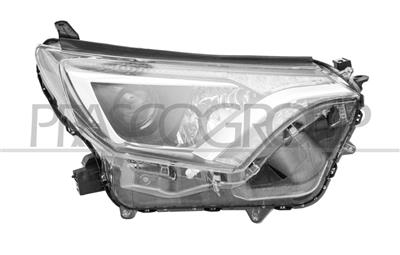HEADLAMP RIGHT HIR-2 ELECTRIC-WITH MOTOR-WITH DAY RUNNING LIGHT-LED-BLACK