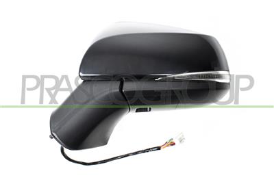 DOOR MIRROR LEFT-ELECTRIC-HEATED-BLACK-WITH LAMP-FOLDABLE-WITH AMBIENT LIGHT-WITH BLIS-CONVEX