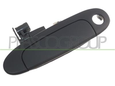 FRONT DOOR HANDLE LEFT-OUTER-SMOOTH-BLACK-WITH KEY HOLE