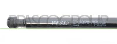 TAILGATE GAS SPRING RIGHT/LEFT - 390 N - L 430 mm - S 170 mm - Ø 18 mm - Ø 8 mm