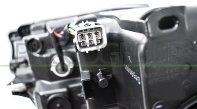 HEADLAMP LEFT HIR2 ELECTRIC-WITHOUT MOTOR-WITH CORNER PROJECTOR-BLACK