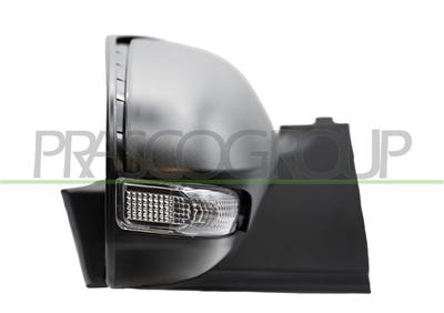 DOOR MIRROR RIGHT-ELECTRIC-HEATED-BLACK-WITH-TEXTURED BLACK-MOLDING-WITH LAMP-CONVESSO/CROMATO-7 PINS