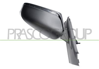DOOR MIRROR RIGHT-ELECTRIC-HEATED-BLACK-WITH-TEXTURED BLACK-MOLDING-WITH LAMP-CONVESSO/CROMATO-7 PINS
