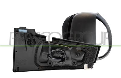 DOOR MIRROR RIGHT-ELECTRIC-HEATED-BLACK-WITH-TEXTURED BLACK-MOLDING-WITH LAMP-CONVESSO/CROMATO-7 PINS