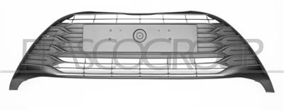 FRONT BUMPER GRILLE-CENTRE-BLACK-TEXTURED FINISH-WITH TOW HOOK COVER