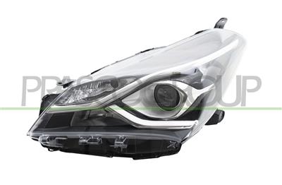 HEADLAMP LEFT HIR2-ELECTRIC-WITHOUT MOTOR-WITH CORNER PROJECTOR-BLACK