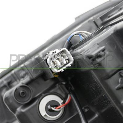HEADLAMP LEFT HIR2-ELECTRIC-WITHOUT MOTOR-WITH CORNER PROJECTOR-BLACK