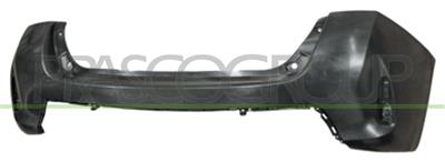 REAR BUMPER-BLACK-SMOOTH FINISH TO BE PRIMED-WITH CUTTING MARKS FOR PDC