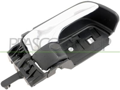 FRONT/REAR DOOR HANDLE RIGHT-INNER-WITH CHROME LEVER-BLACK CLOSE BUTTON-BLACK HOUSING