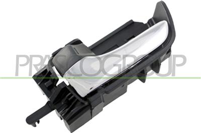 FRONT/REAR DOOR HANDLE LEFT-INNER-WITH CHROME LEVER-BLACK CLOSE BUTTON-BLACK HOUSING