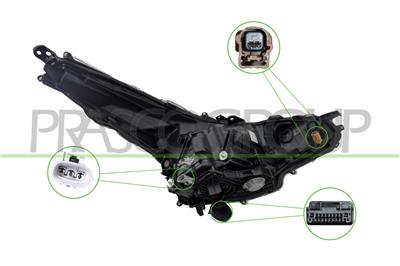 SCHEINWERFER LINKS MIT LWR-MIT MOTOR-LED