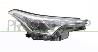 HEADLAMP RIGHT HIR2 ELECTRIC-WITHOUT MOTOR-WITH CORNER PROJECTOR-BLACK-LED