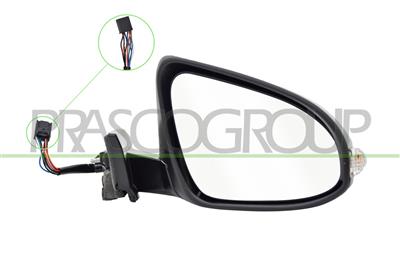 RETROVISORE DESTRO-ELETTRICO-CON PRIMER-TERMICO-CHIUDIBILE-CON FANALE-CONVESSO-9 PINS