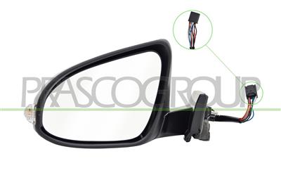 RETROVISORE SINISTRO-ELETTRICO-CON PRIMER-TERMICO-CHIUDIBILE-CON FANALE-CONVESSO-9 PINS