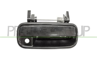 FRONT DOOR HANDLE RIGHT-OUTER-SMOOTH-BLACK-WITH KEY HOLE