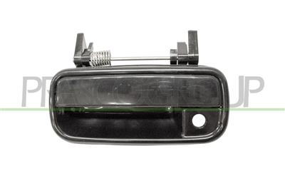 FRONT DOOR HANDLE LEFT-OUTER-SMOOTH-BLACK-WITH KEY HOLE