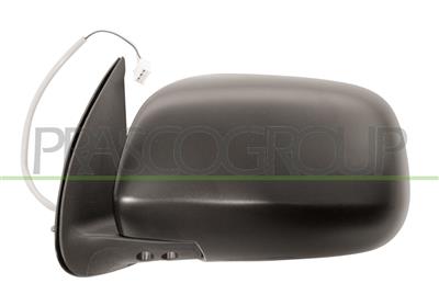 DOOR MIRROR LEFT-ELECTRIC-BLACK-CONVEX-CHROME