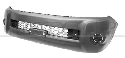 FRONT BUMPER-BLACK-TEXTURED FINISH-WITH PROVISION FOR FOG LAMPS-WITH WING EXTENSION HOLES