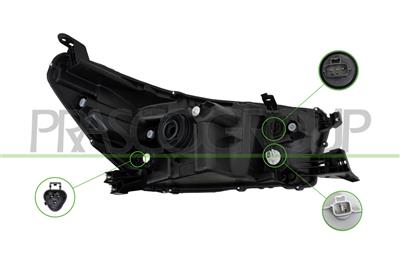 OPTICA IZQUIERDA H4-ELECTRICA-CON MOTOR-CROMADA