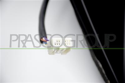 DOOR MIRROR RIGHT-ELECTRIC-BLACK-WITH LAMP-FOLDABLE-CONVEX-CHROME