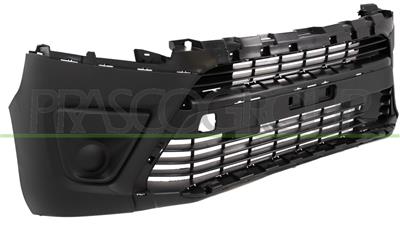 FRONT BUMPER-BLACK-TEXTURED-FINISH-WITH CUTTING MARKS FOR PDC-WITH MOLDING HOLES