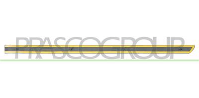 MOULURE DE PORTE ARRIERE DROITE-NOIRE-SURFACE LISSE-PRETE A APPRETER-AVEC BIADHESIF