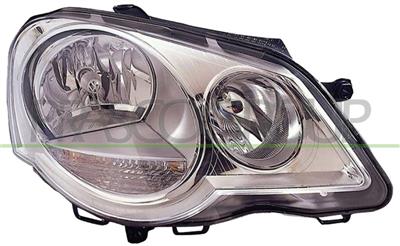 HEADLAMP RIGHT H1+H7 ELECTRIC-WITH MOTOR-CHROME